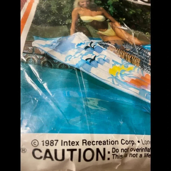Vintage 1987 NOS Intex Fashion Mat Wet Set 72X27 Float - Picture 4 of 6